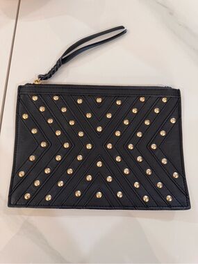 BCBGeneration studded wristlet clutch